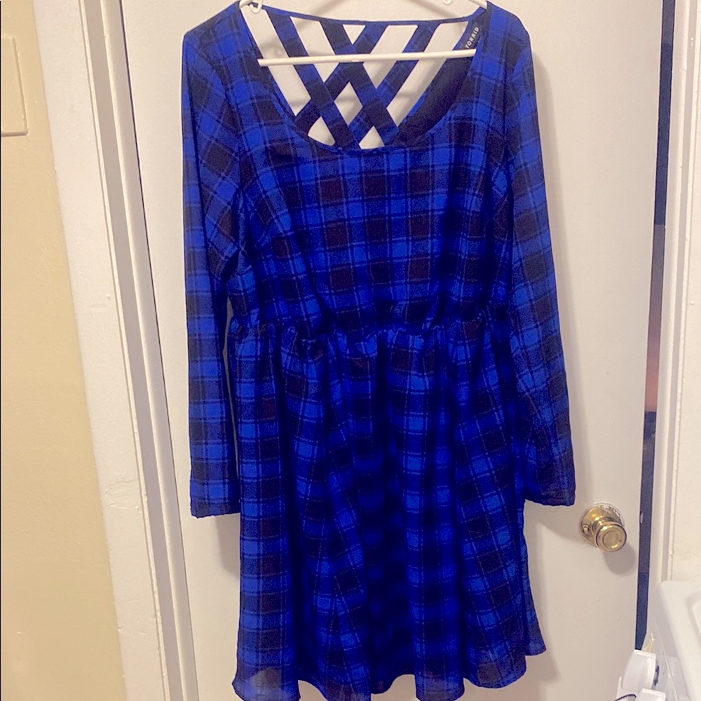 Blue Plaid Dress